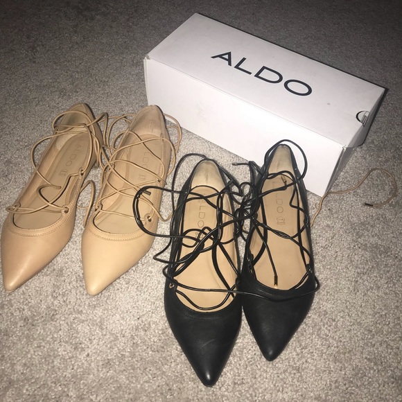 aldo lace up flats